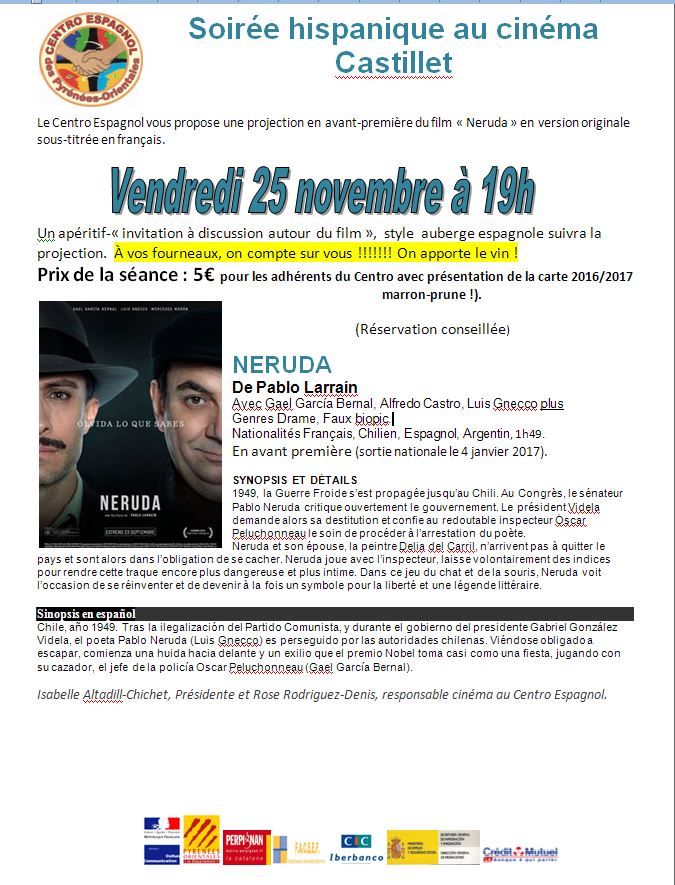 Affiche Neruda